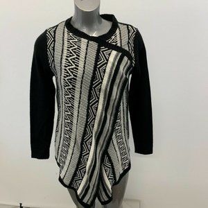 Guilty Women's Open Cardigan XL Black White